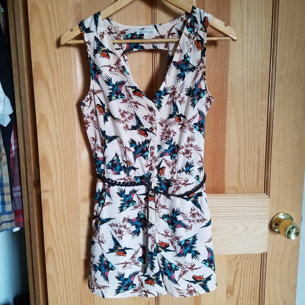 Sparrow Print Romper